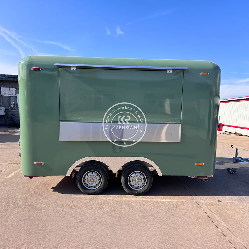 Custom Catering Concession Food Trailer Mobile Kitchen Fast Food Truck Trailer With Full Kitchen Equipments For Sale In Usa