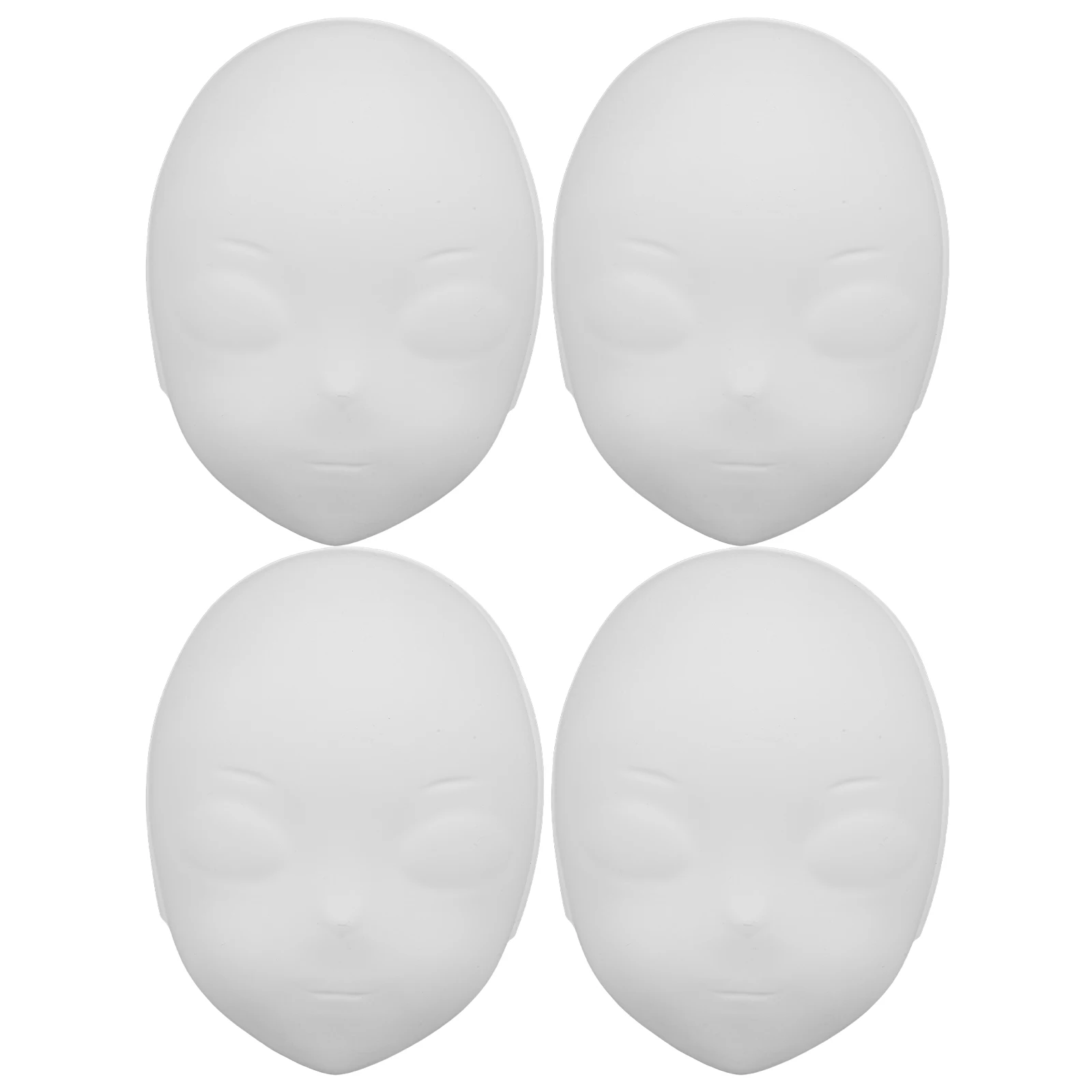 

4 Pcs Blank Mask Face Masks to Decorate Paint Full Masquerade Decorating Kit Halloween DIY Hand-painted Dress up White