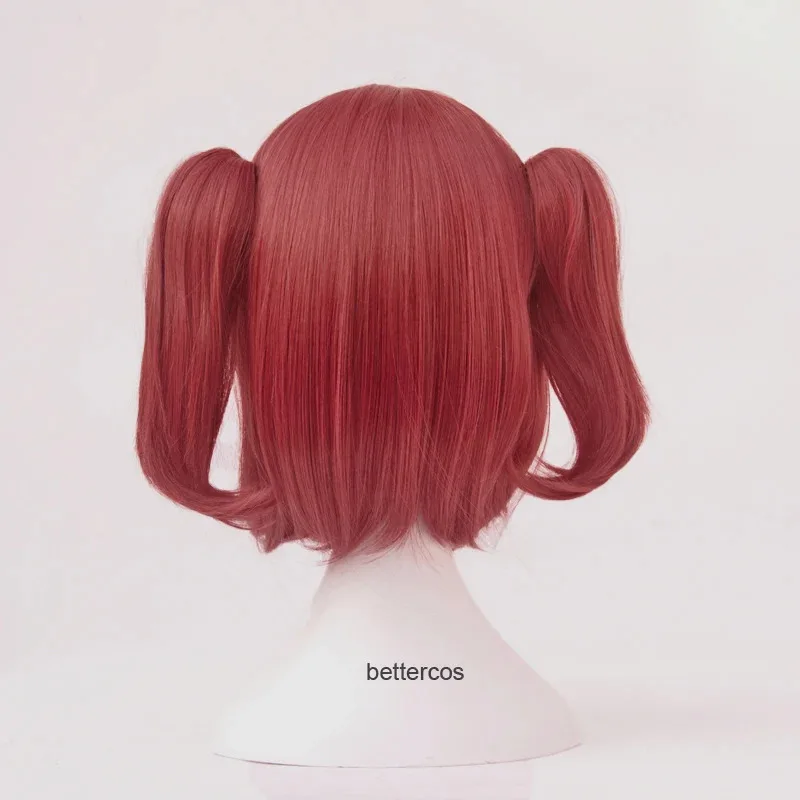 zz04zz12러브라이브! 햇빛!! 루비 쿠로사와 코스프레 가발 짧은 내열성 합성 머리 + 가발 모자