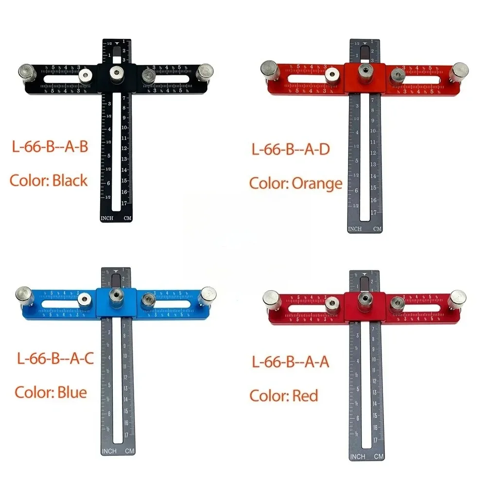 Adjustable Cabinet Hardware Jig Woodworking Tools Self Centering Punch Locator & Drill Guide Template for Knobs/Handles