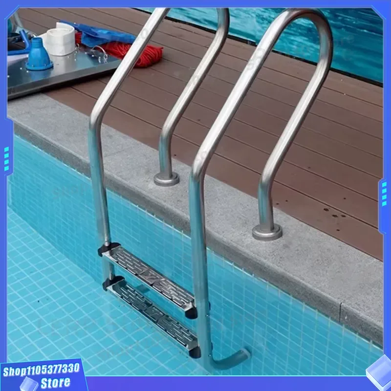 304 316 Stainless Steel Pool Ladder 2 3 4 Steps with Handrails Non Slip Design Professional Grade Swimming Pool Accessory for