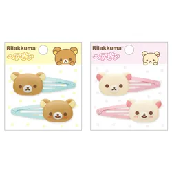 Rilakkuma Korilakkuma fermaglio per capelli 2 pezzi Set Kawaii Cute Hair Pins and Clips Headwear Hairpin Girls accessori per capelli