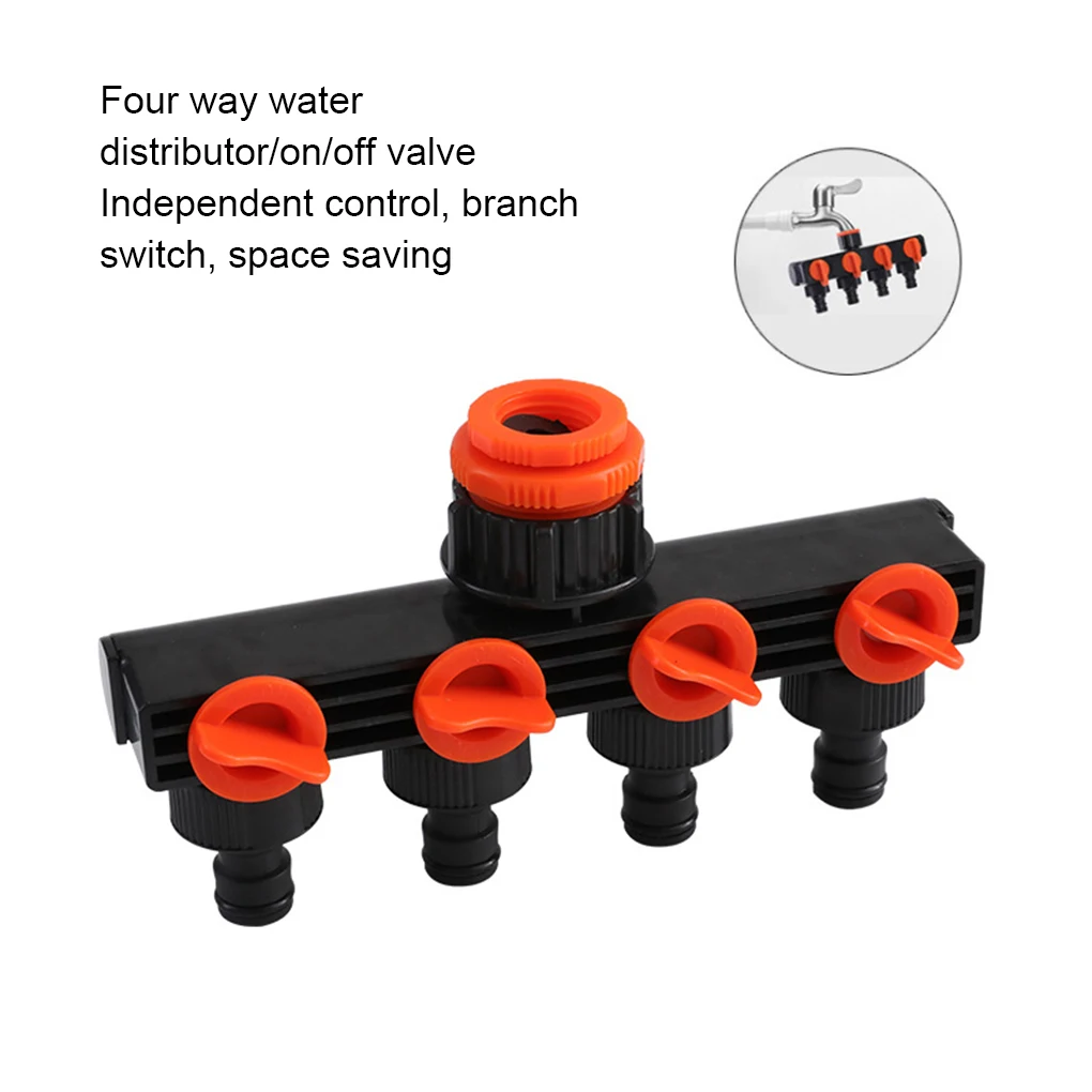 Plastic Four-way Hose Splitter Individual Control Household Four-way Valve Splitter FittingsFor Garden