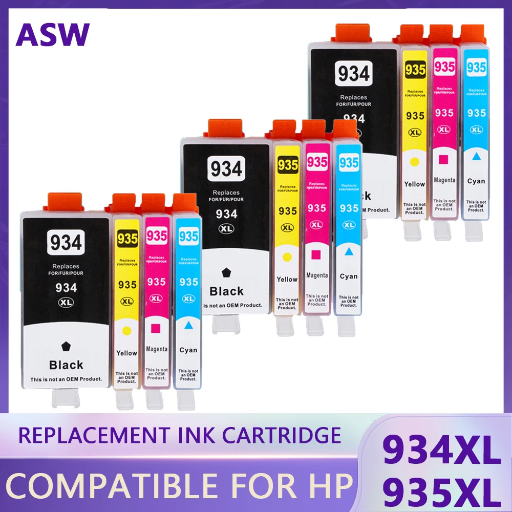 

934XL 935XL Сменный совместимый картридж для HP934 935 для HP-934 для HP-935 Officejet Pro 6230 6830 6835 6812 6815 6820