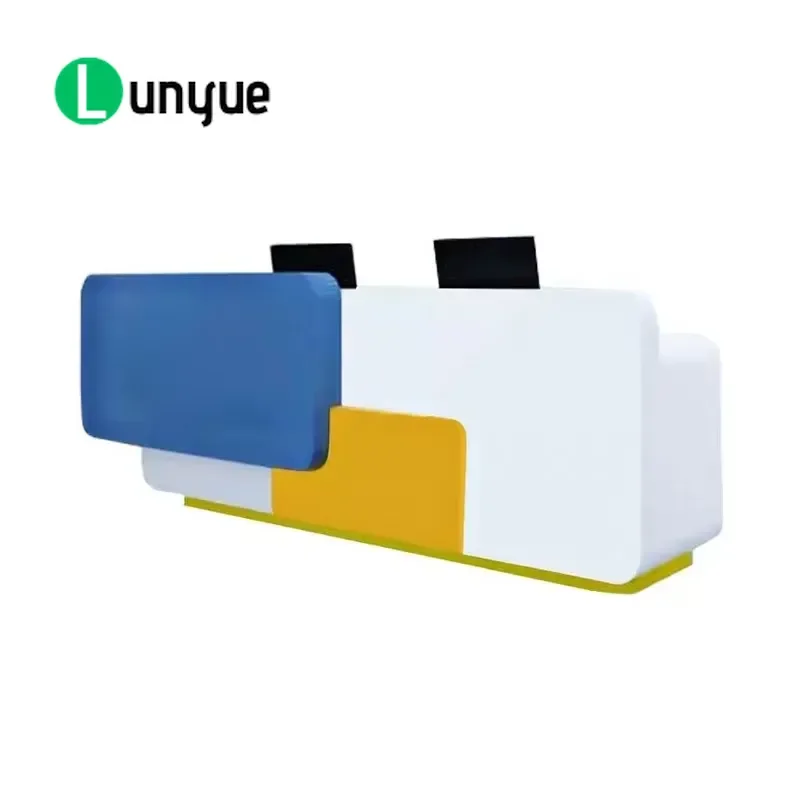 Modern Front Desk Reception Counter for  Hotel Early Education Center Training Class Creative Design Office