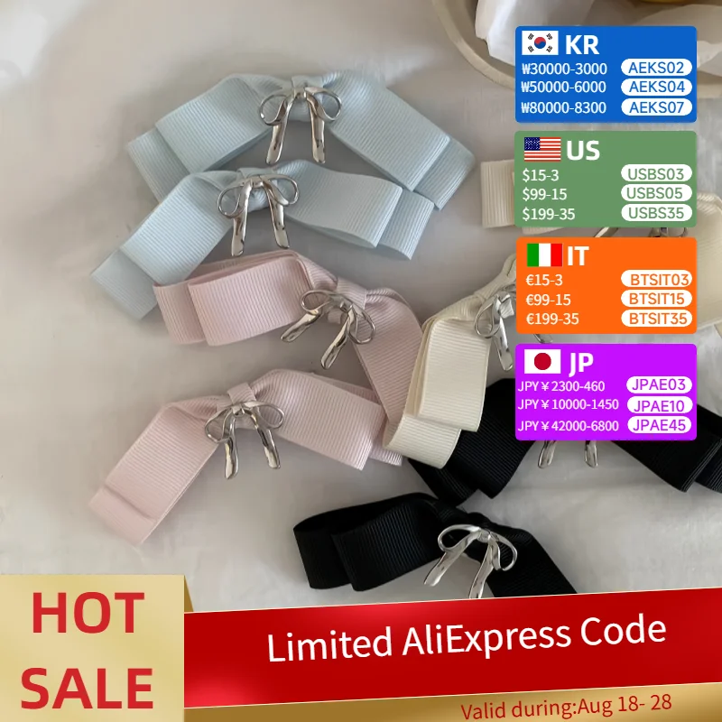 

Fashion Metal Bow Hair Clip for Women butterfly decoration Elegant hair accessories Sweet French Style Metal Butterfly Bow