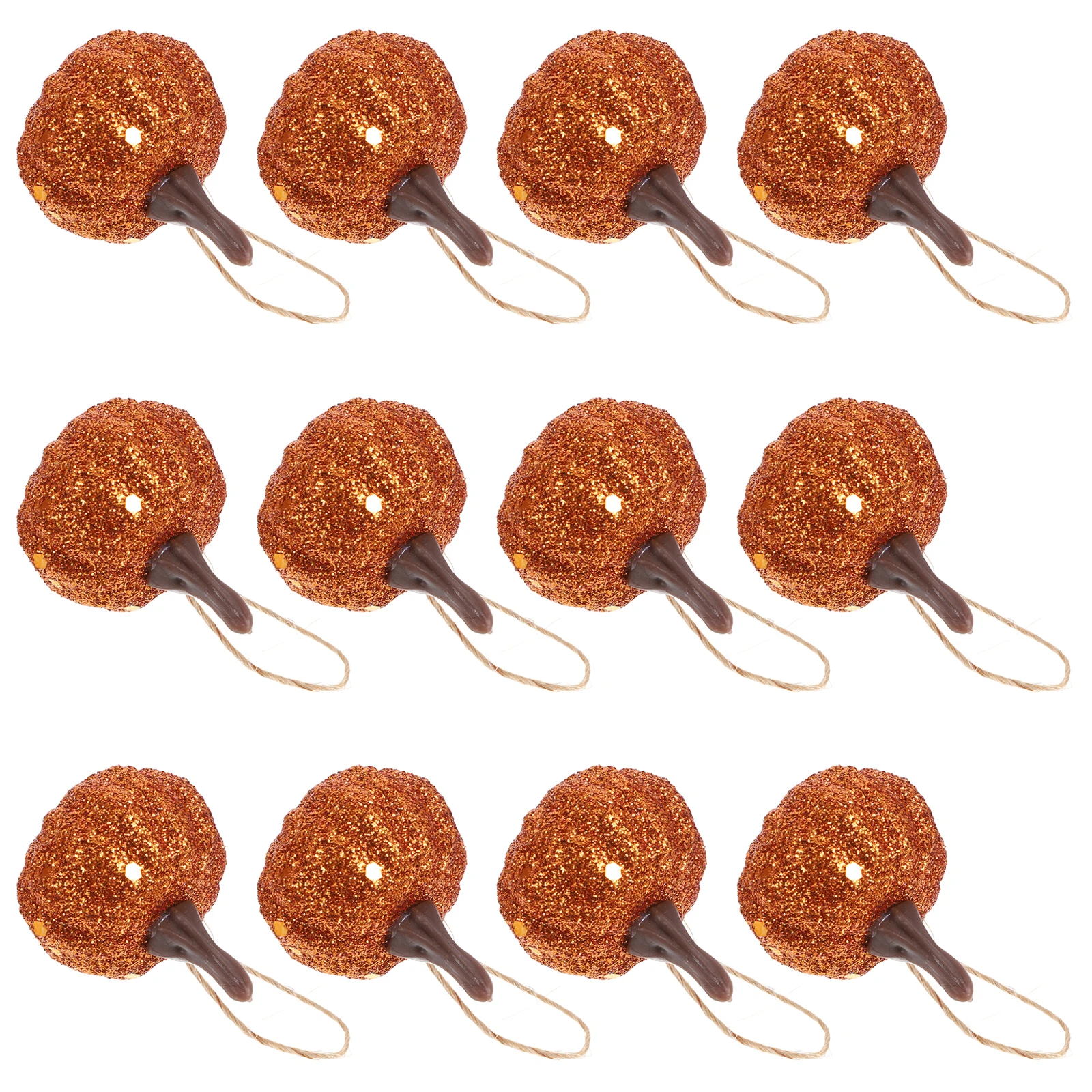 

12pcs Pumpkins Farmhouse Fall Decor Glitter Halloween Decor Farmhouse Fall naments Reusable Scene Pumpkins Model Adorn