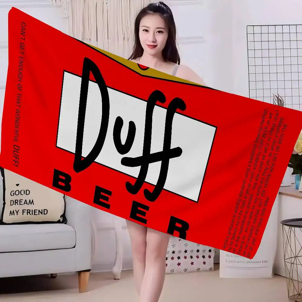 F-Ft D-Duffs Beer Microfiber Printed Beach Towel Mountain Climbing Yoga Beach Swimming Running Absorbent Soft Towel