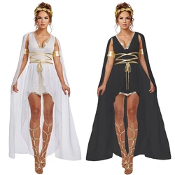 Ancient Greek Goddess Dress Cosplay Costume Sexy Cleopatra Athena Dress Women Halloween Carnival Party Clothes