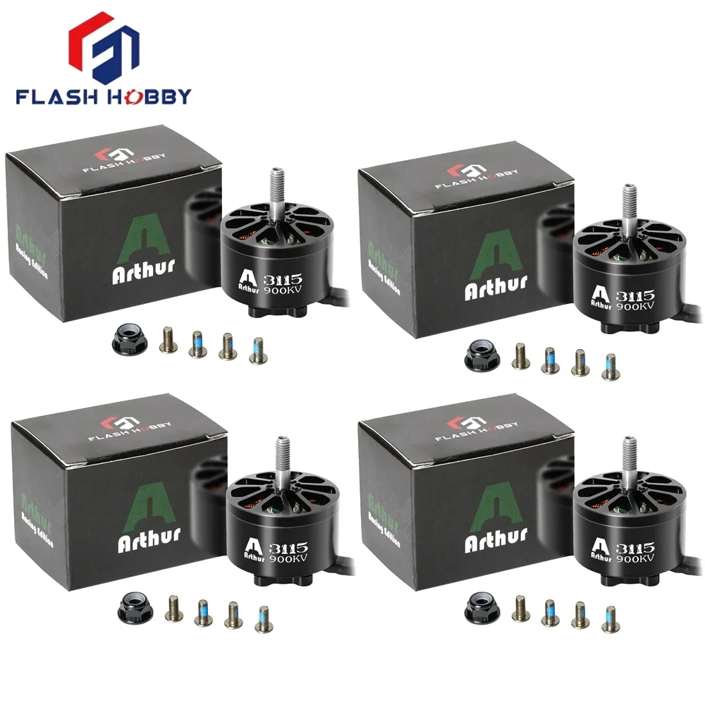 

4pcs FlashHobby Flash Hobby Arthur A3115 3115 KV900 Brushless Motor 5mm Shaft For RC Fixed-wing Fpv Drone Parts Accessories