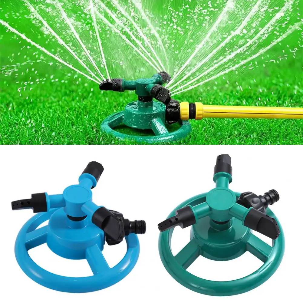 3-Arm Lawn Sprinkler Adjustable 360-Degree Rotating Garden Sprinkler Large Area Coverage Sprinkler Yard Watering Pets Playing