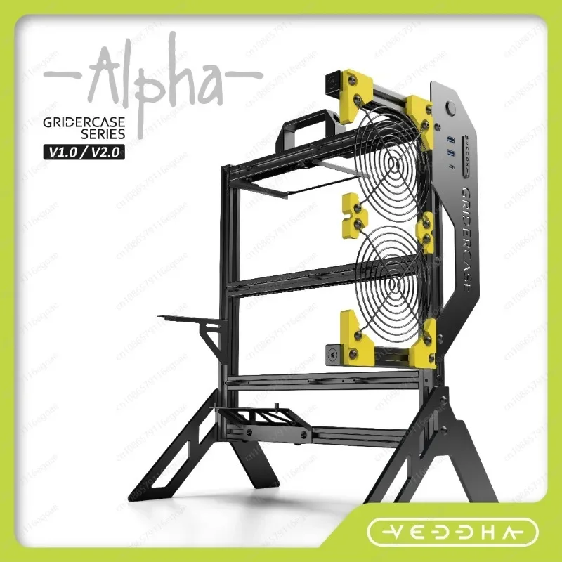 

ALPHA V2.0 DIY персонализированное полностью алюминиевое открытое шасси с водяным охлаждением, компьютерный хост, шасси Atx
