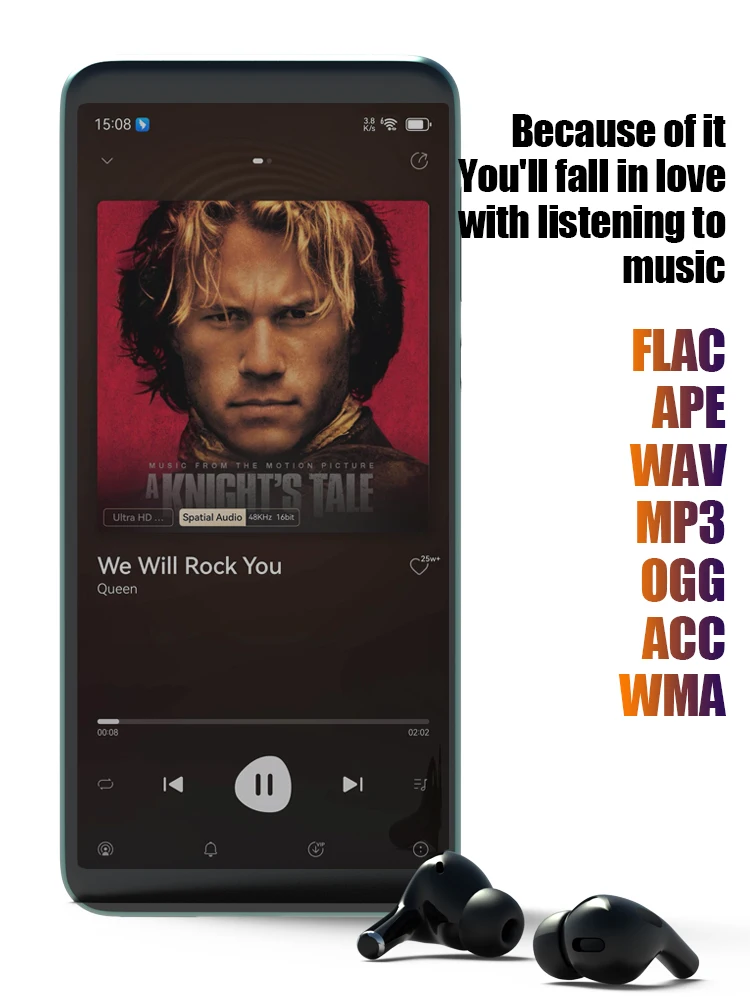 مشغل Famue 1080P andrioed 13 wifi MP3/MP4، موسيقى هيفي بدون فقدان، بلوتوث، كتاب الإلكترونية، سبوتيفي، متجر اللعب، 6G+64G، 5.2 بوصة