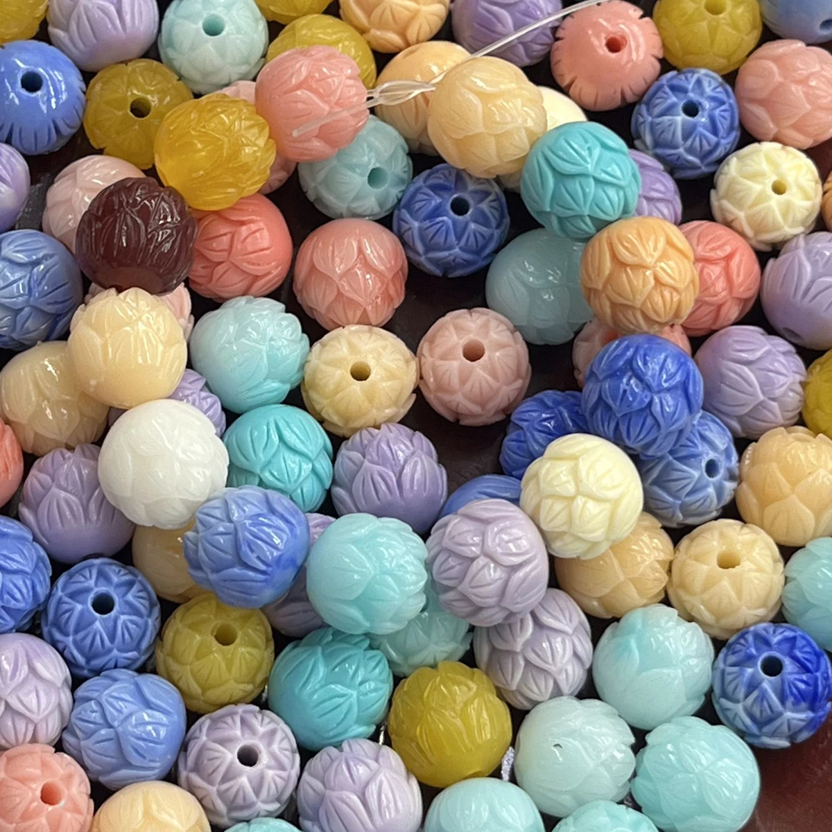 شعبية تقليد المرجان الخرز من شل مسحوق متعدد الألوان نمط فضفاض الخرز DIY بها بنفسك الحرفية مستلزمات صناعة المجوهرات #1