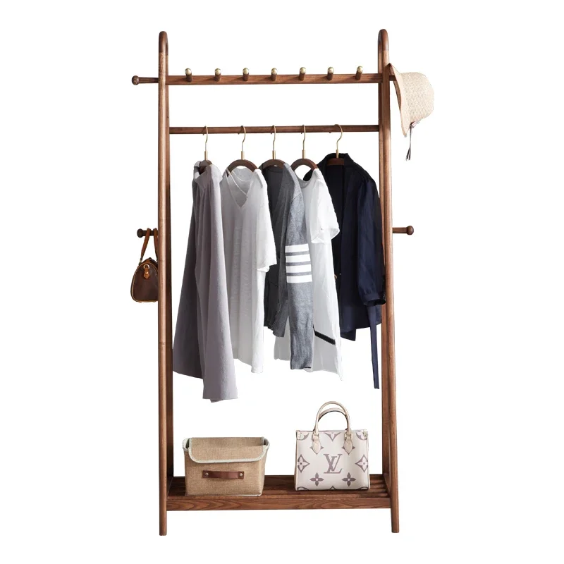 Nordic Wooden Floor Standing Scarf Tree Coat Rack Storage Drying Designer Bamboo Stand Hanger Perchero Pared Home Eccessories