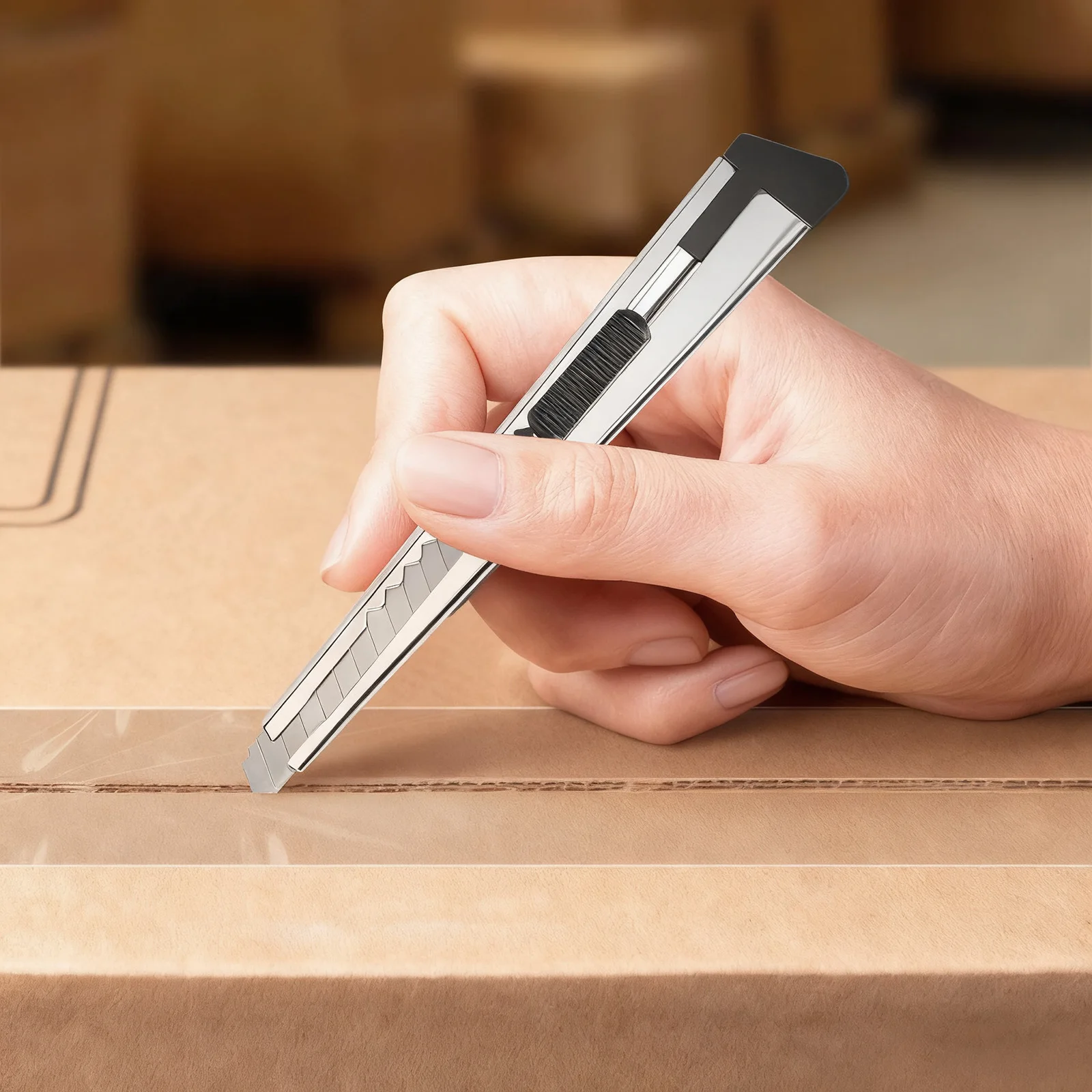 سكين EAGLE المساعدة مع 10 شفرات - 3S قاطع أمان سريع التغيير من الفولاذ المقاوم للصدأ DIY، التعبئة والتغليف، الحرف اليدوية #6