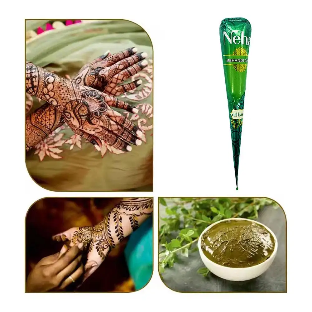 1pcs Pure Natural Organic Brown Henna Tattoo Cream, Temporary Tattoo, Henna Tattoo Cream Semi-permanent view 4