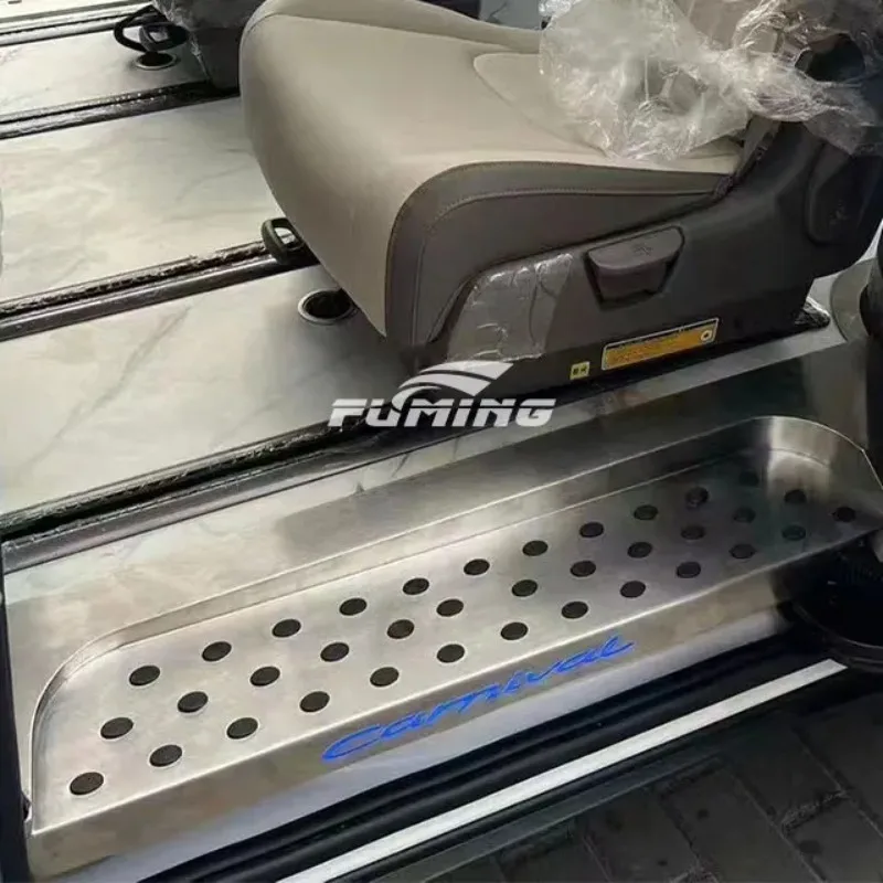 CARNIVAL Car Modification Interior Diamond Floor & Stainless Steel Pedal Upgrade With Aluminum Alloy Seat Easy Installation