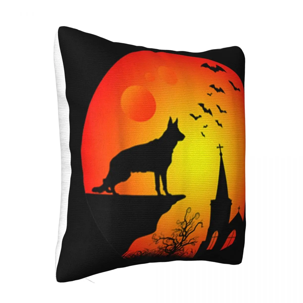 Full Moon German Shepherd Lovers Halloween T Gift Hot Sell Promotion Funny Famous Retro Girl Pillow Case