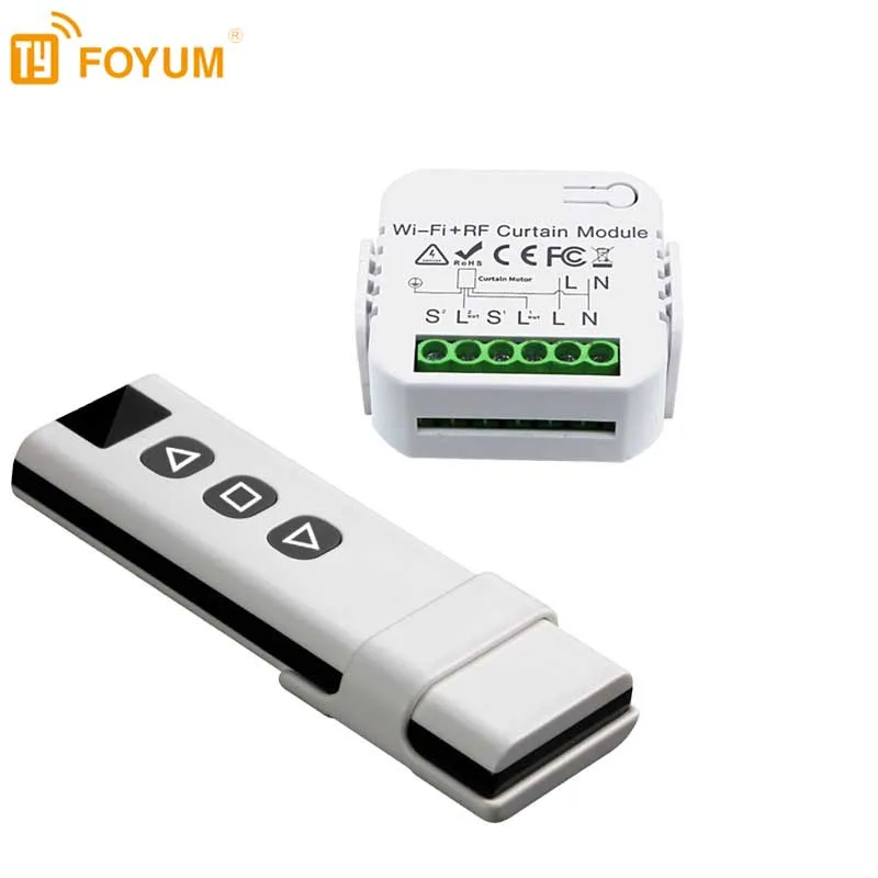 

Smart Home WiFi Curtain Switch On/Off Controller, Tuya App Timer, Voice, Tubular Motor Controller for Lighting Fixtures