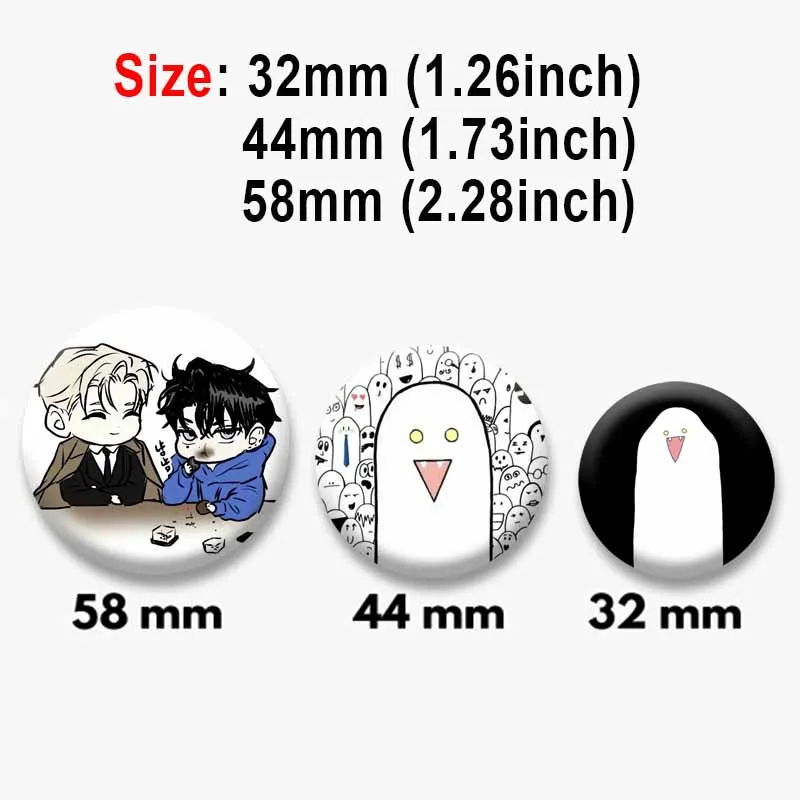 Lightsaber BL Manhwa Coin Brooches Personalized Handmade Round Lapel Pins Funny Snap-in Badge Bag Shos Hat Accessory Friend Gift