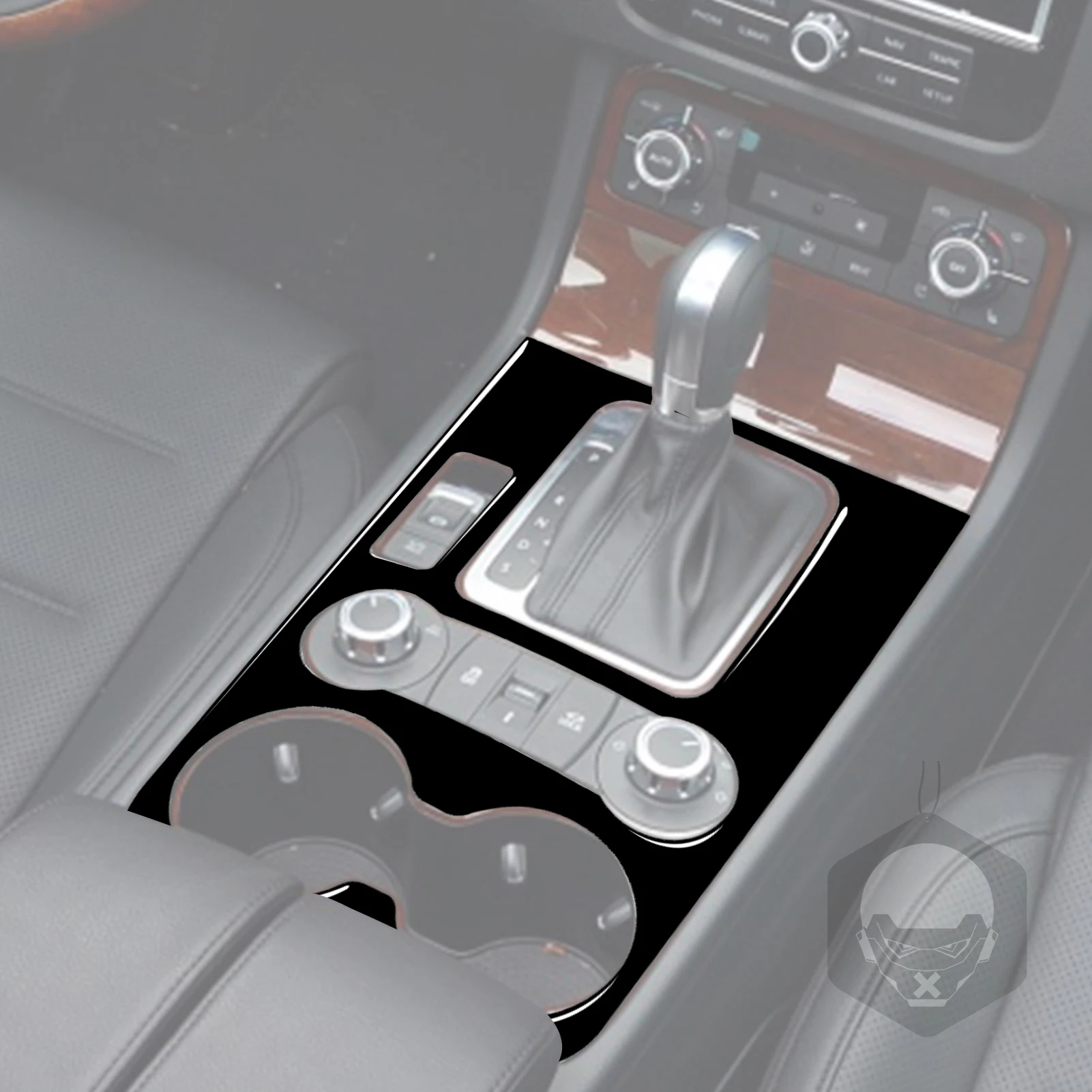 For VW Touareg 7P MK2 2011 2012 2013 2014 2015 2016 2017 2018 Gear Shift Panel Piano Black Stickers Car Interior Accessories