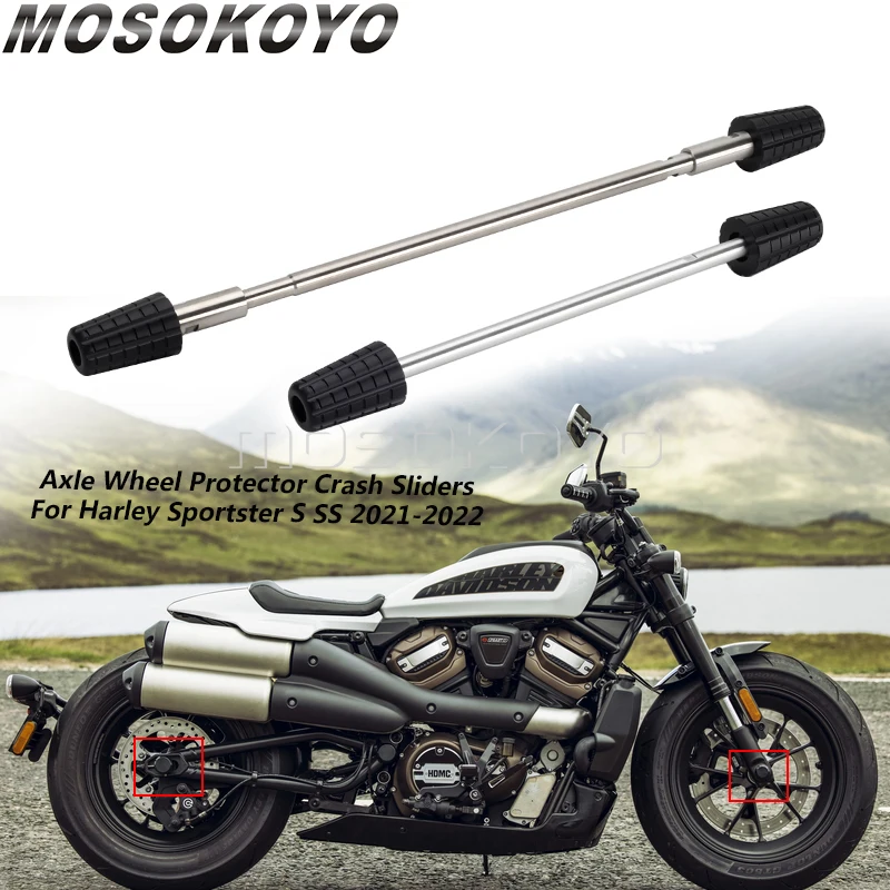 Rear & Front Axle Fork Crash Slider For Harley Sportster S Motorbike Wheel Protector 2021-2023 Axle Slider Fork Protedtion Parts