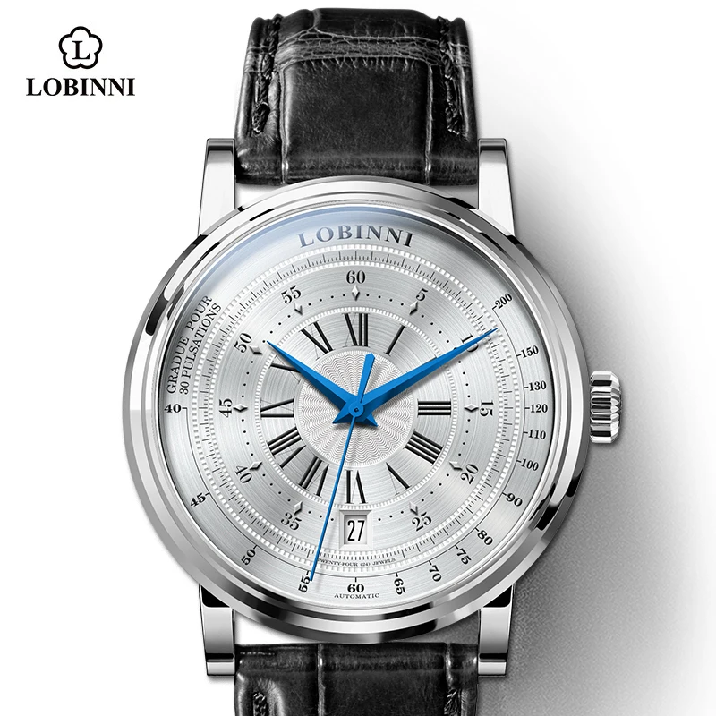 LOBINNI Luxury Brand Special Design Auto 40.5mm Men's Automatic Wrist Watches ST1612 Movement