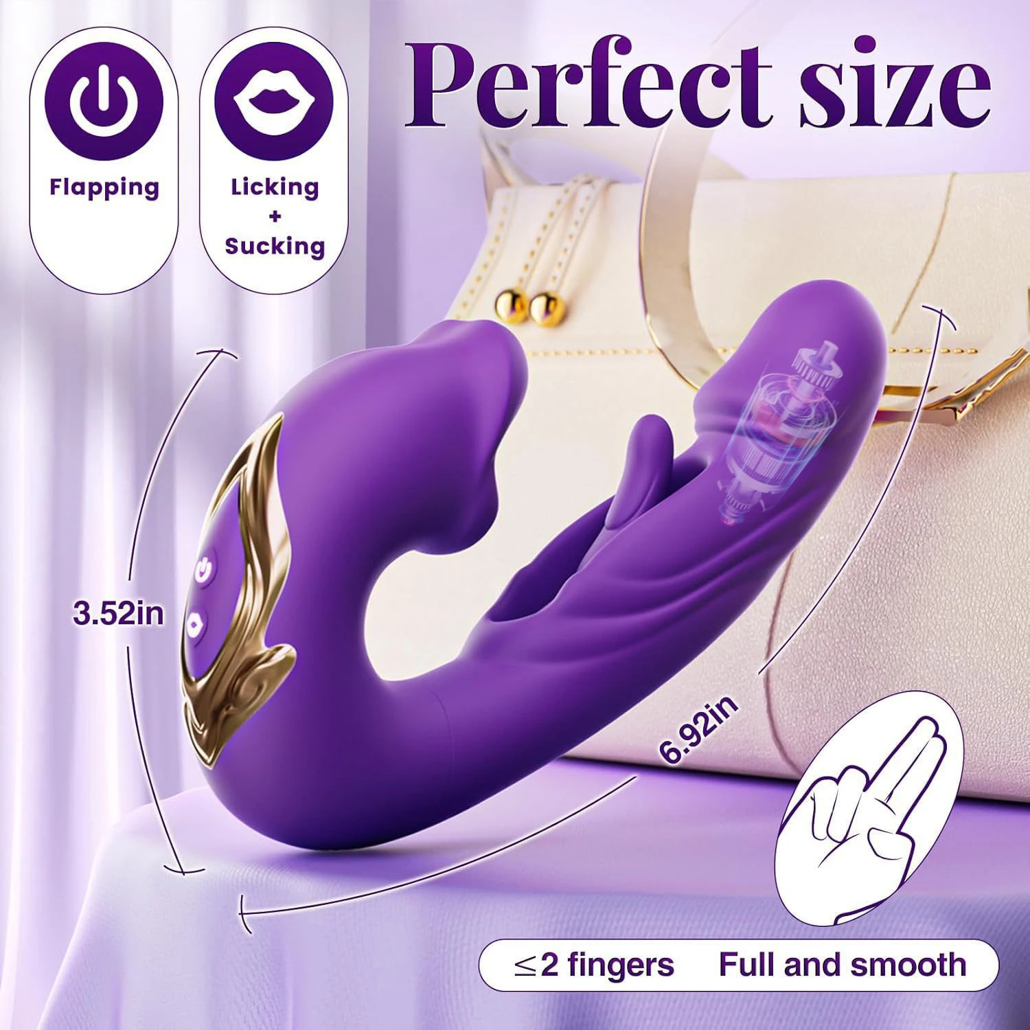 Tongue Licking Sucking Vibrator Finger Flapping Mouth Sucker 3 IN 1 Vagina G Spot Stimulator Clitoris Anal Sex Toys for Women