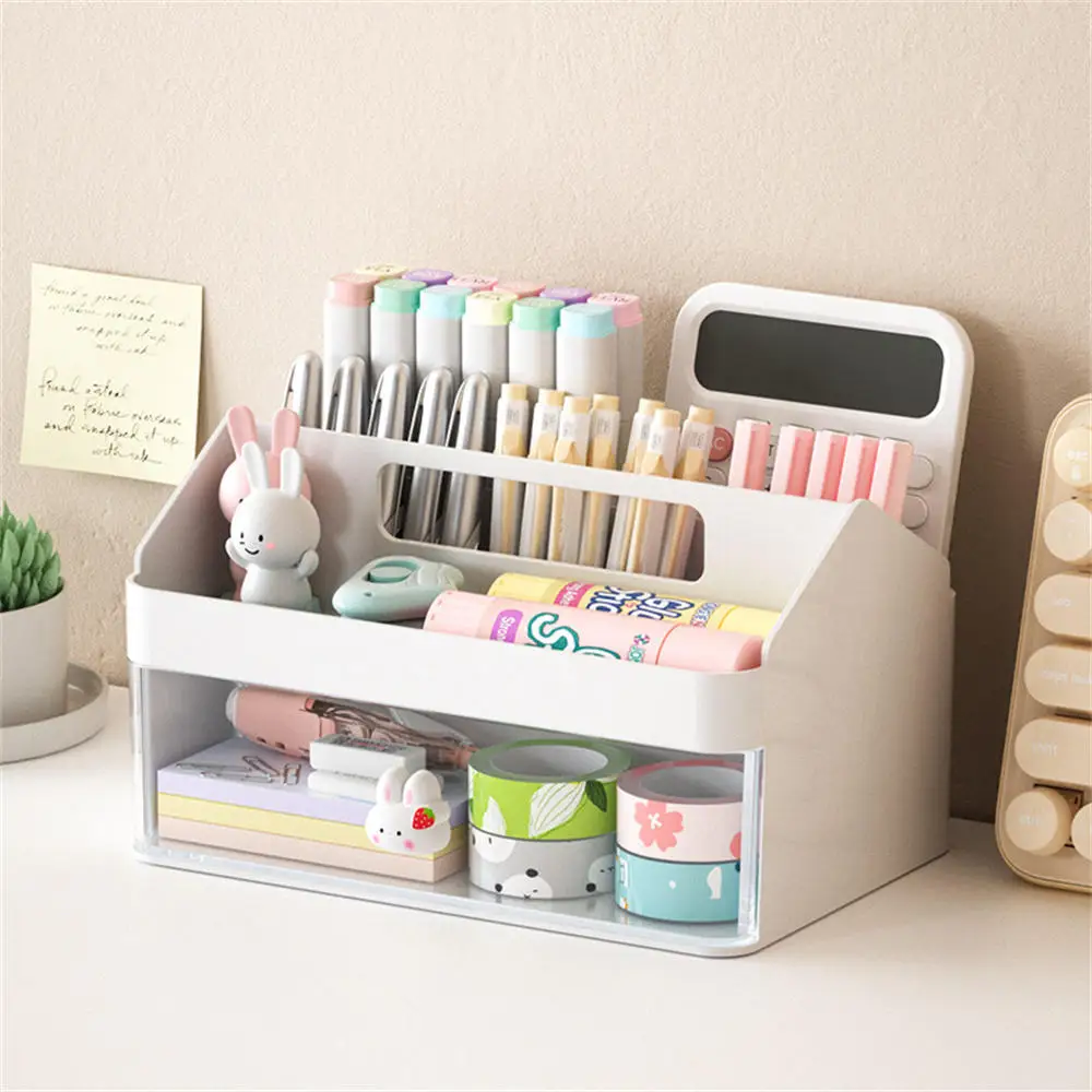 

Stationery Storage Box Large Capacity Multipurpose Stationery Case For Living Room