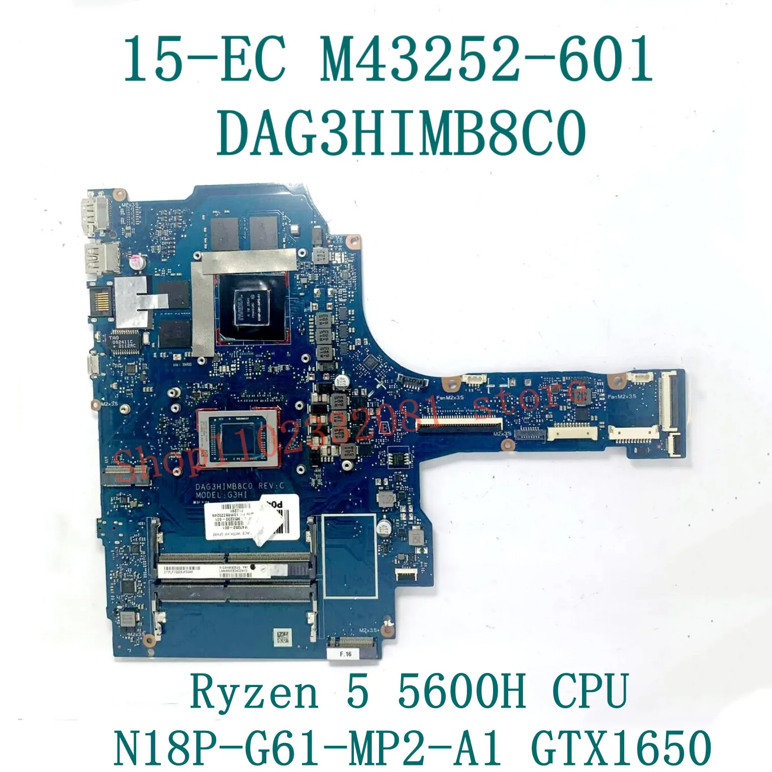 Материнская плата DAG3HIMB8C0 для ноутбука HP 15-EC с R5 5600H / R7 5800H