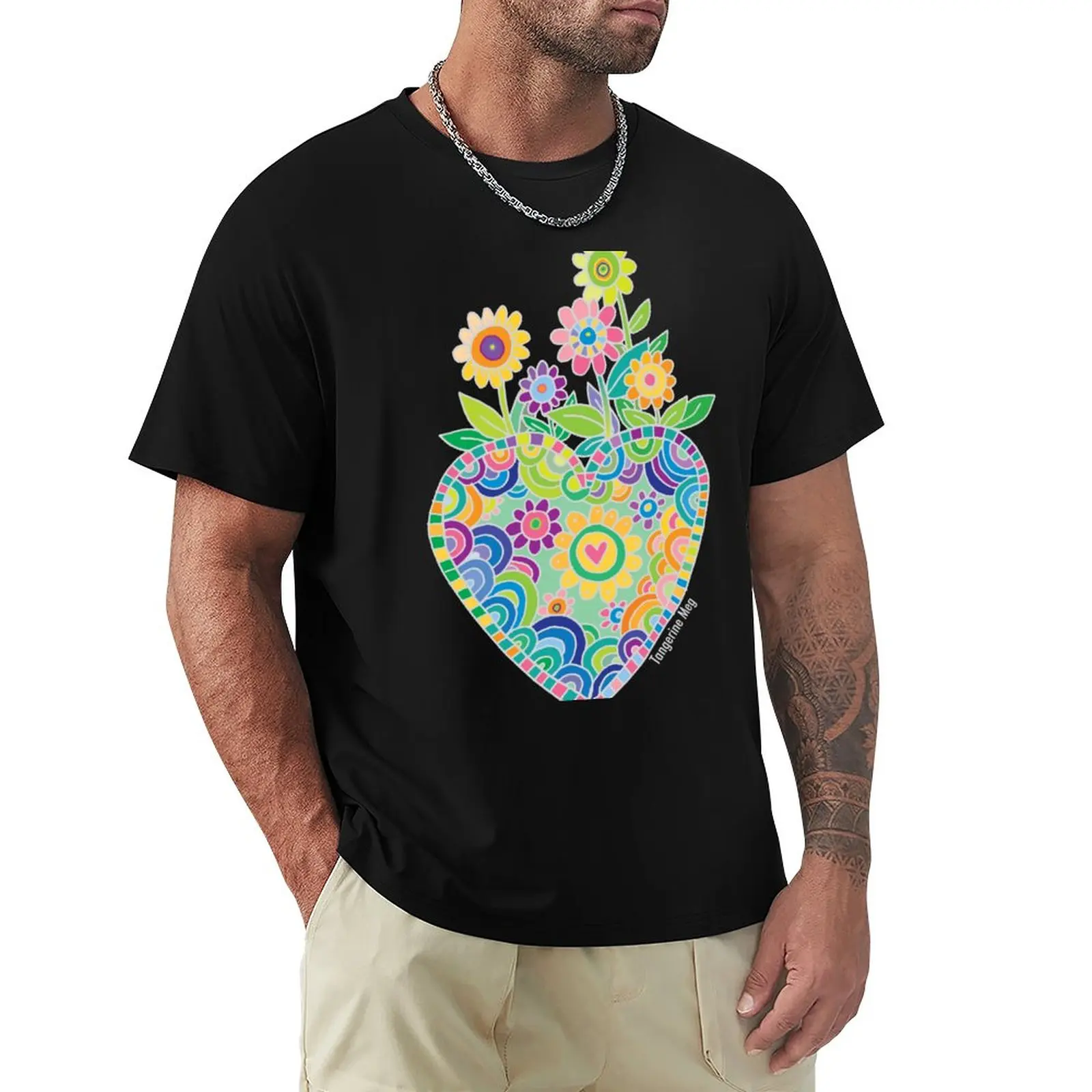 

Blooming Heart 2019 T-Shirt oversized graphics mens t shirts casual stylish