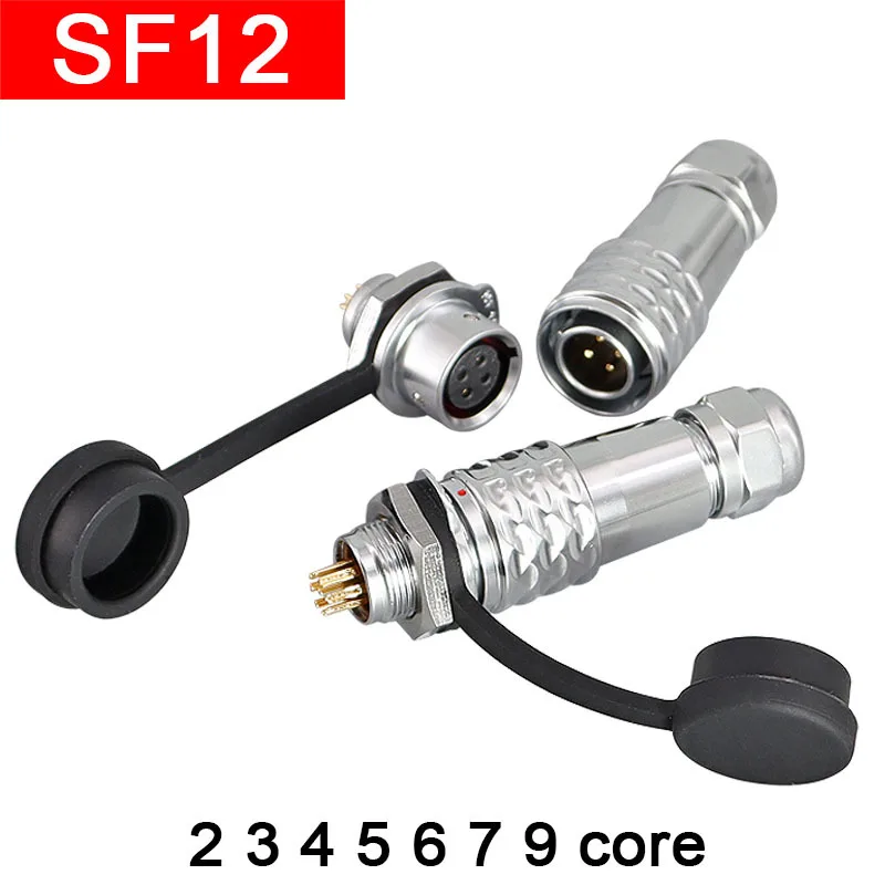 

Авиация SF12-2 3 4 5 6 7 9-контактный водонепроницаемый разъем Разъем с медным сердечником SF12 2P 3P 4P 5P 6P 7P 9-жильный разъем «папа»