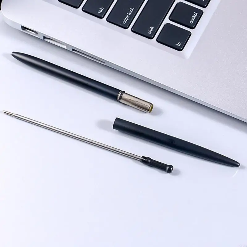 C63A Guest Pens Pen Stand Round Pen Holder Signing Pen Set Metal Pen Attached to Desk