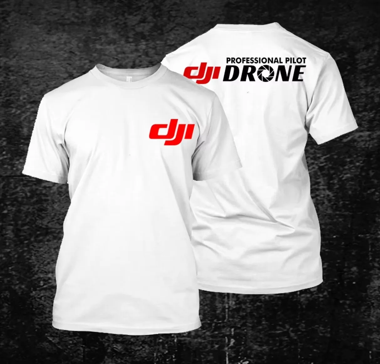 2026 new Men Crew Neck T Shirt Red Tech Icon Front Back Print Short Sleeve White Tee
