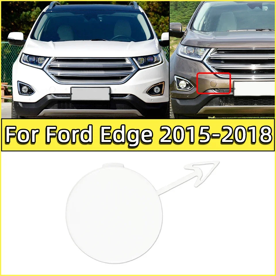 

Car Front Bumper Tow Hook Eye Cover Cap For Ford EDGE Edge 2015 2016 2017 2018 Towing Hooking Hauling Trailer Lid Garnish Trim