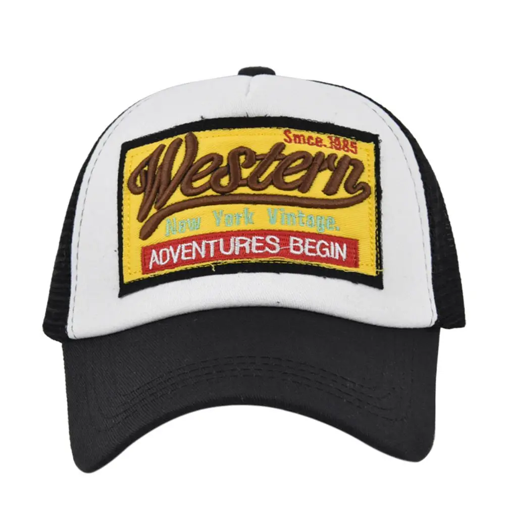 قبعة بيسبول مطرزة من Westerns قبعة بواقٍ من القماش المطرز الشبكي