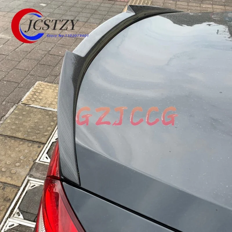 for Maserati Quattroporte Car Styling Aspec Style Carbon Fiber Rear Trunk Lip Wing Spoiler Splitter 2013-2018