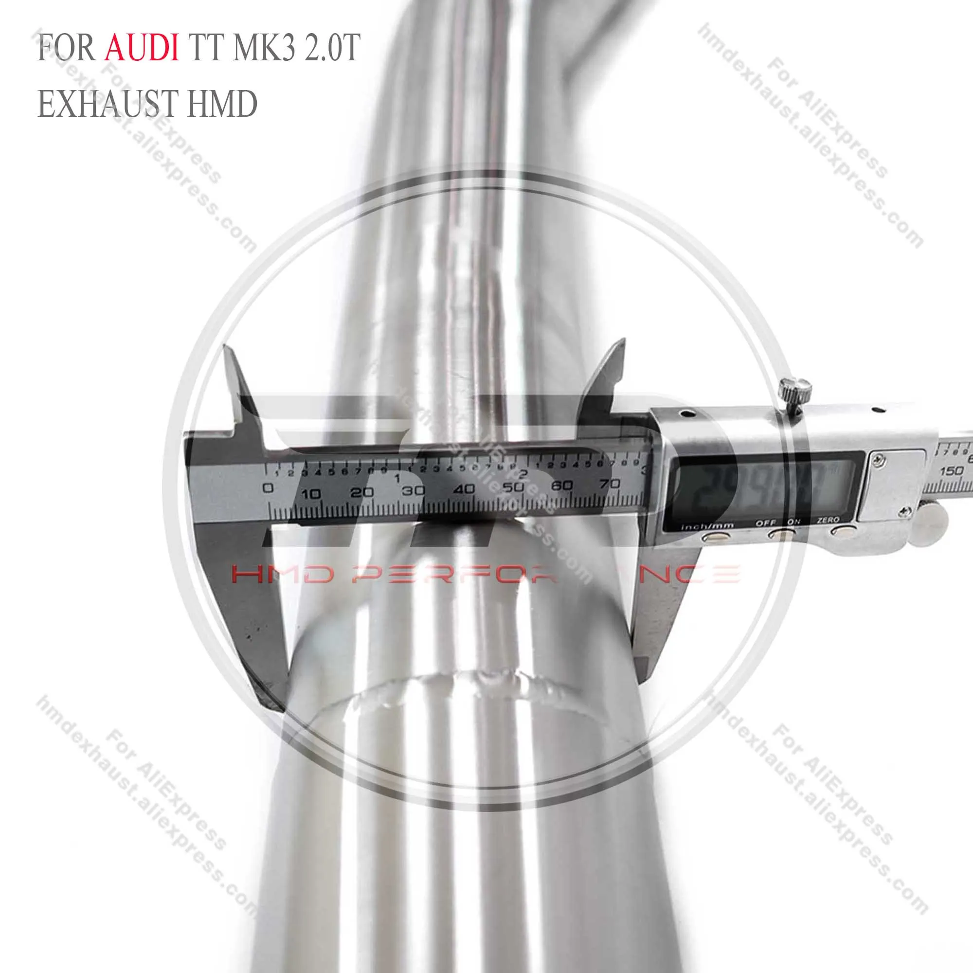 HMD Exhaust Downpipe for Audi TT MK3 Car Accessories With Catalytic Converter Header Without Cat Pipe