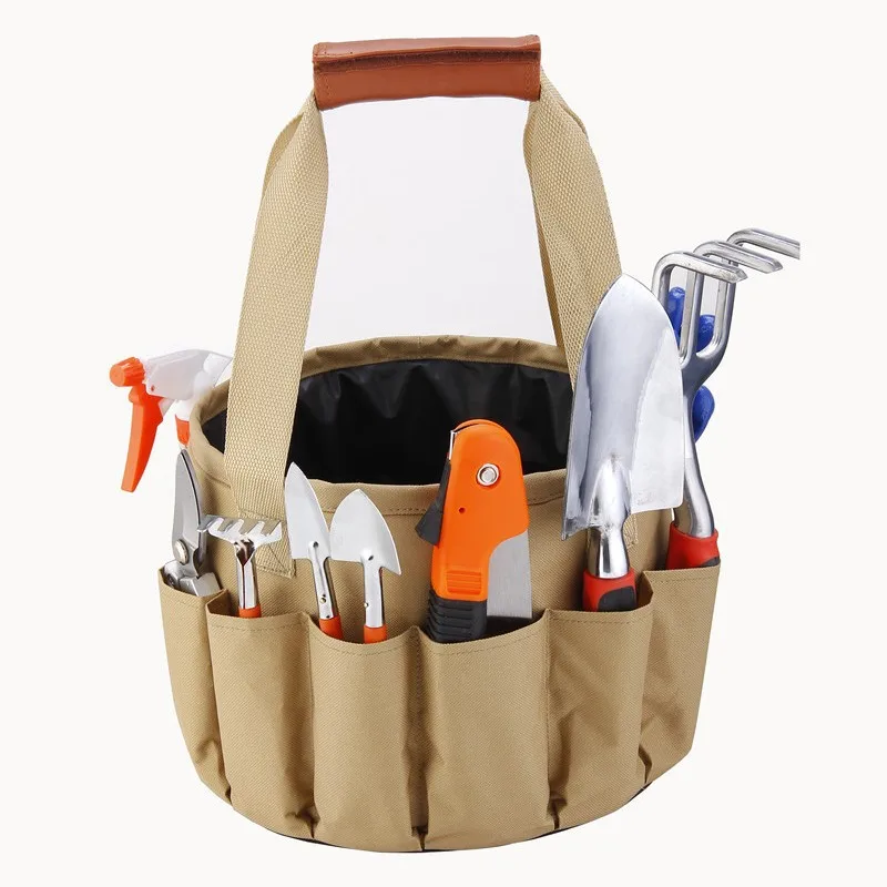 Garden gardening kit, canvas bag combination set, aluminum alloy shovel garden scissors bucket cloth bag