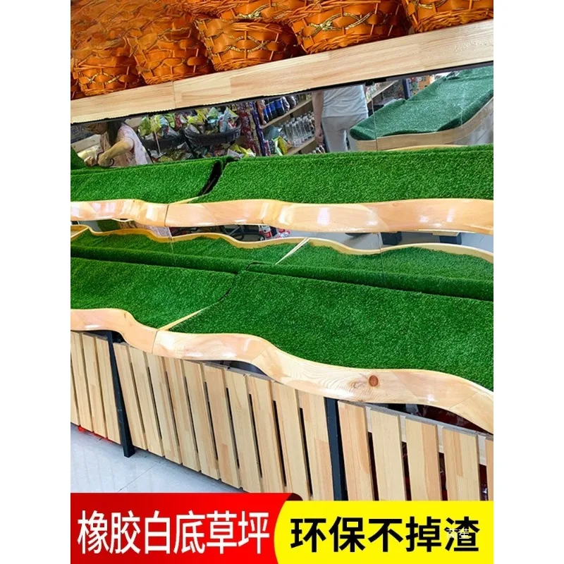 Lawn fruit store non-slip mat supermarket decorative supplies fruit and vegetable paving fake turf shelf green