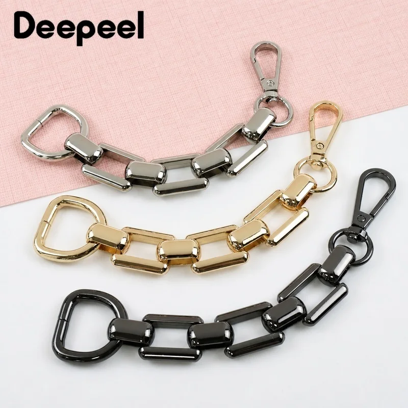 

2/10Pcs 18cm Metal Bag Strap Buckles Handbag Extension Chain Leather Lobster Adjust Clasp Shoulder Connect Hook DIY Accessories