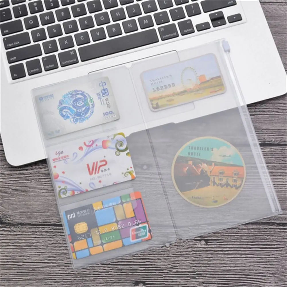 PVC Zipper Bag for Midori Travelers Notebook Journal Planner Accessory Card Holder Storage Standard/Pocket/Passport