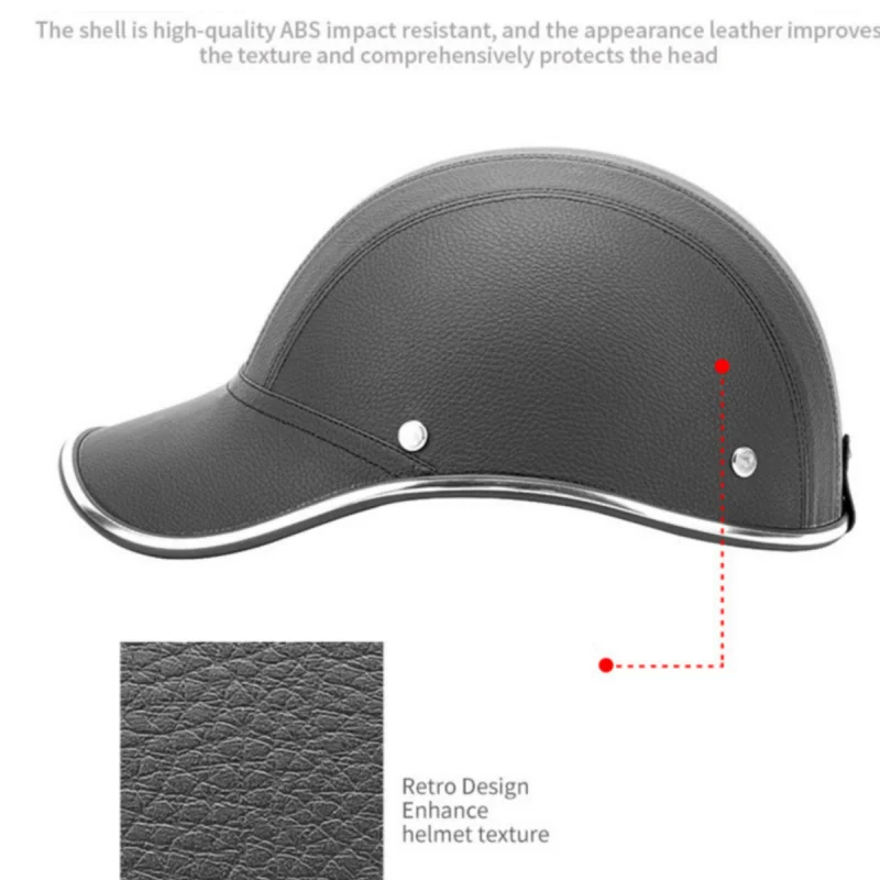 Bicycle Helmet Style Safety Helmets Urban Cute Leather ABS Sports And Outdoor Black Buckle Cap Hat MTB Road Cycling