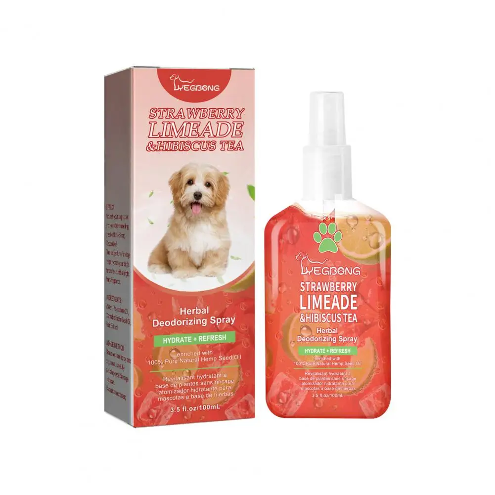 

100Ml Pet Deodorant Spray Dog Deodorizing Spray Neutralizer Gentle Natural Ingredients Cat Odor Eliminator Pets Accessories