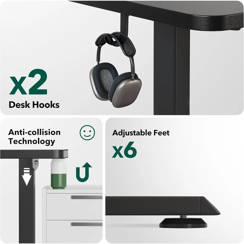 Scrivania da ufficio verticale, altezza regolabile, scrivania per computer verticale elettrica da 63 pollici, scrivania verticale per ufficio domestico