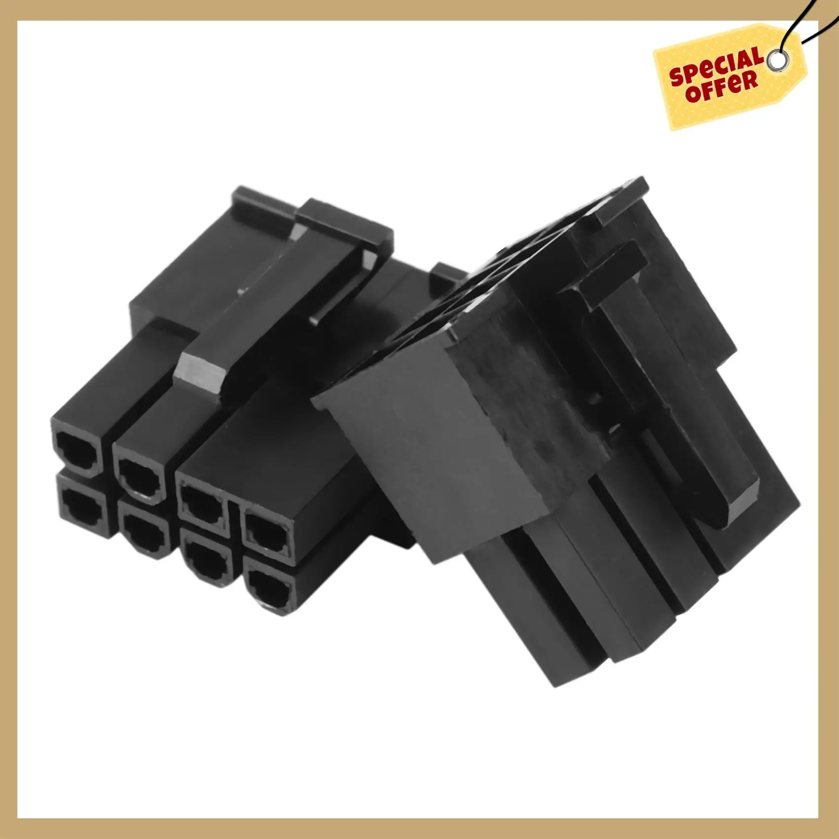 Стабильная производительность-30 шт. 4,2 мм 8P 8PIN штекер PCI-E Pcie разъем питания пластиковый корпус для ПК компьютер ATX видеокарта графический процессор, черный