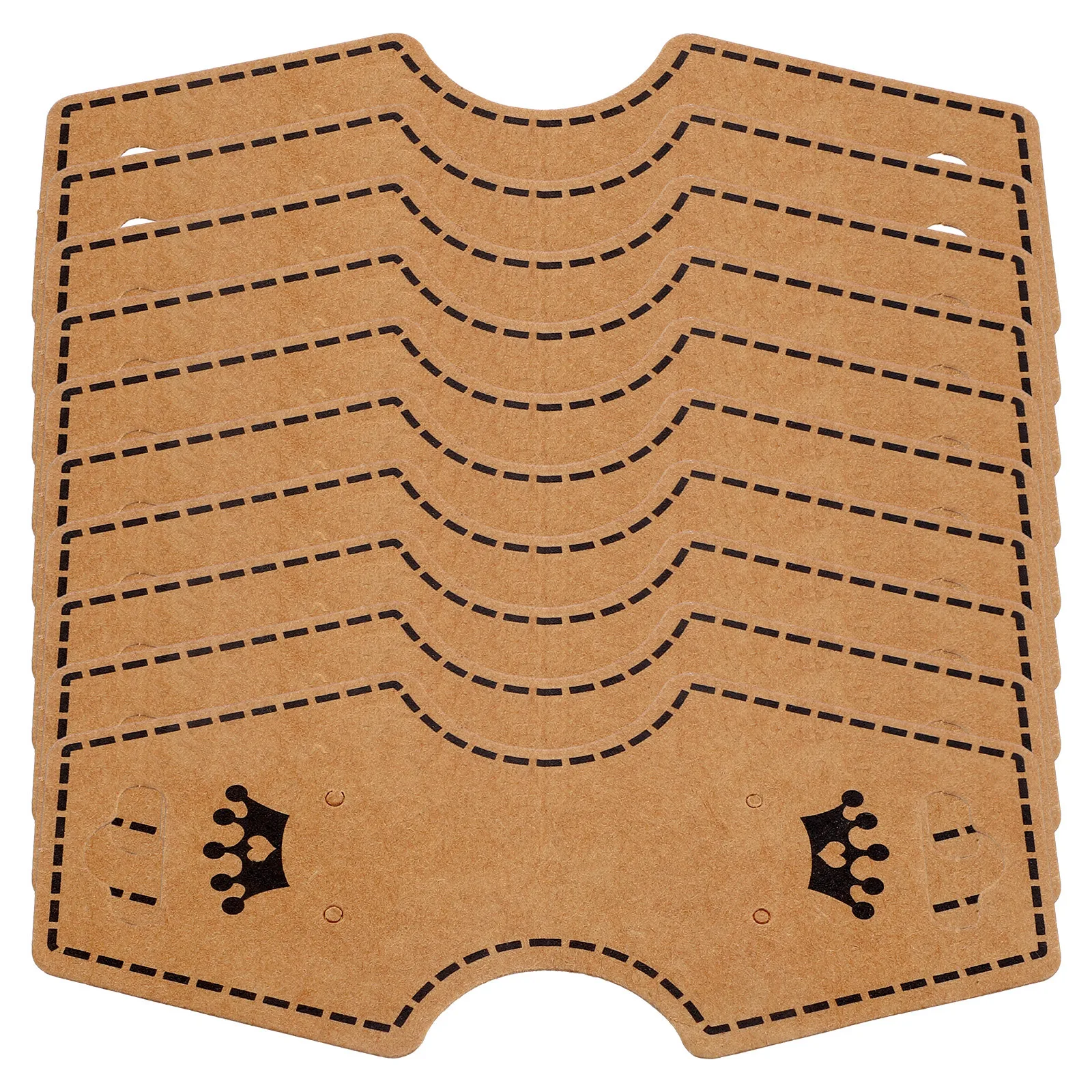 100 قطعة كرافت ورقة قلادة بطاقات للطي مجوهرات عرض بطاقات ل أقراط أساور العصابات الشعر المنظمون لوازم التعبئة والتغليف