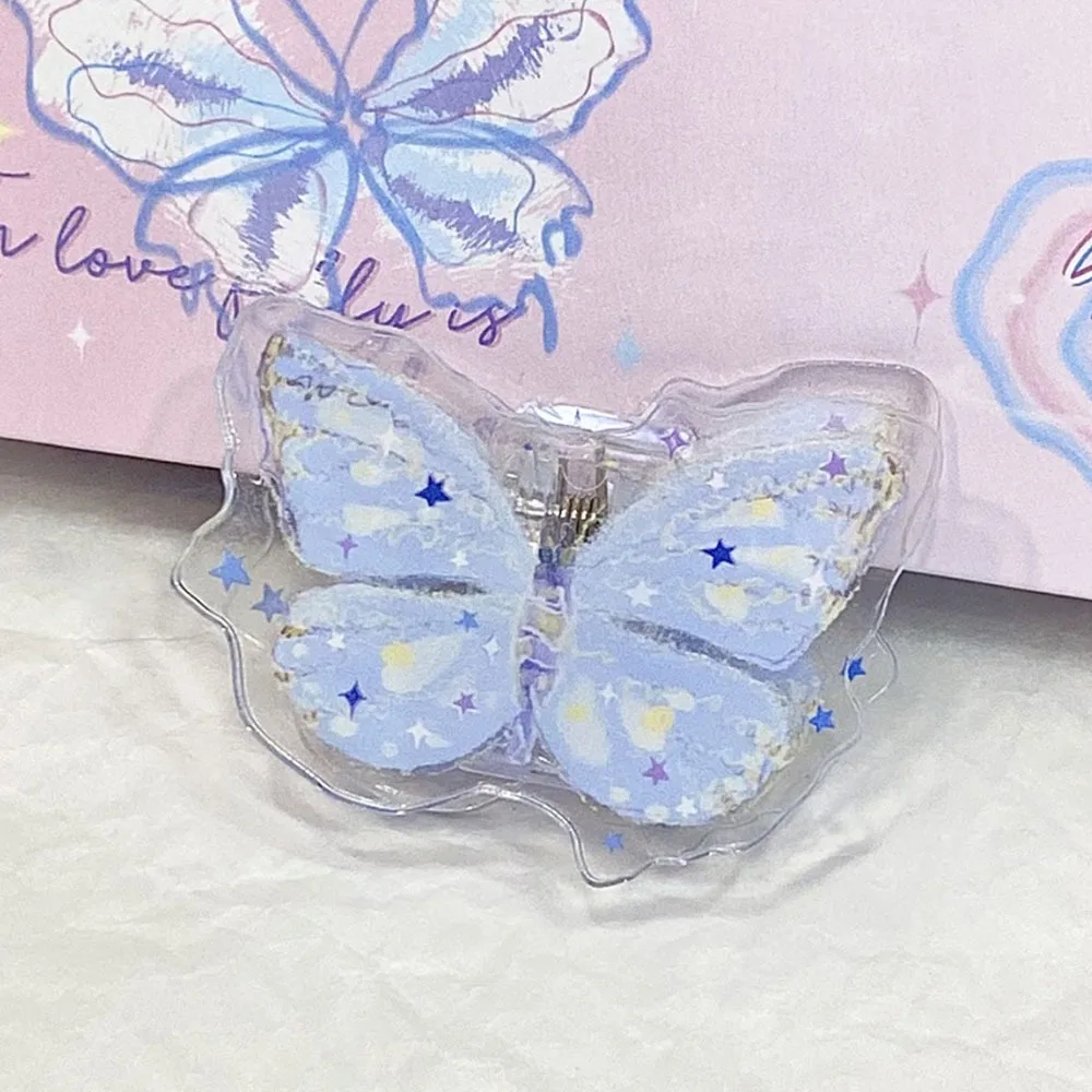 

Exquisite Acrylic PP Acrylic Clip Stationery Butterfly Photo Binder Clips Ins Style Folder Note Clip