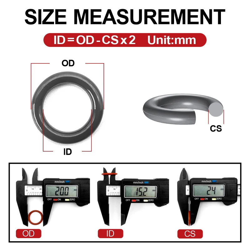 250Pcs Black EPDM O-Ring Set CS1/1.5mm OD3-8mm Ozone Resistance Acid Alkali Water & Friction Resistant for Industrial Use